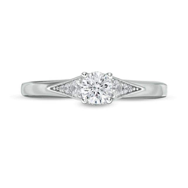 Peoples Private Collection 0.50 CT. T.W. Certified Diamond Split Shank Engagement Ring in 14K Gold (F/I1)|Peoples Jewellers