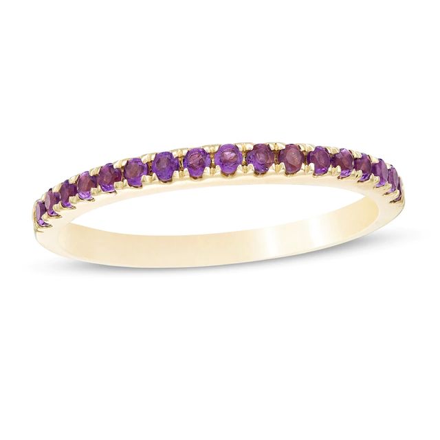 Amethyst Petite Stackable Band in 10K Gold - Size 7|Peoples Jewellers