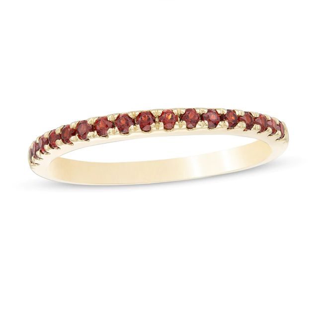 Garnet Petite Stackable Band in 10K Gold - Size 7|Peoples Jewellers