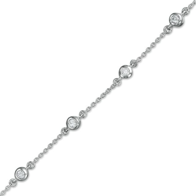 Peoples Private Collection 0.25 CT. T.W. Diamond Bracelet in 10K White Gold - 7.25"
