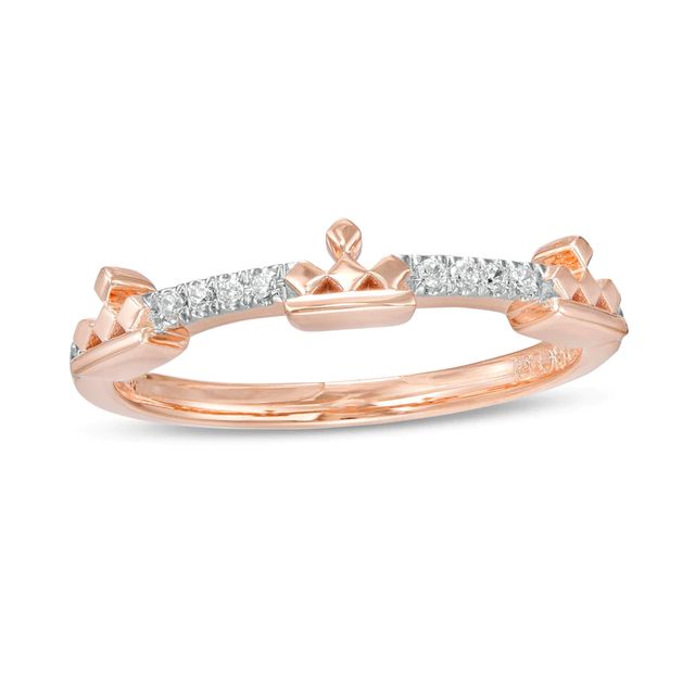 Peoples Private Collection 0.07 CT. T.W. Diamond Crown Ring in 10K Rose Gold