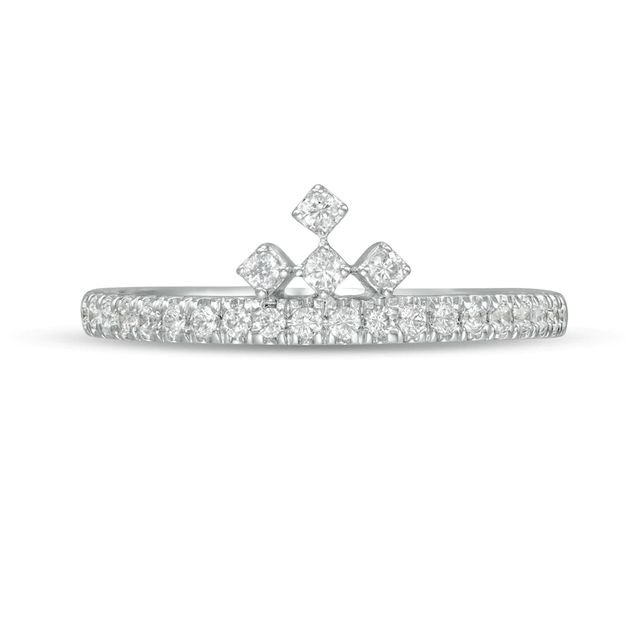 Peoples Private Collection 0.25 CT. T.W. Diamond Crown Ring in 10K White Gold|Peoples Jewellers