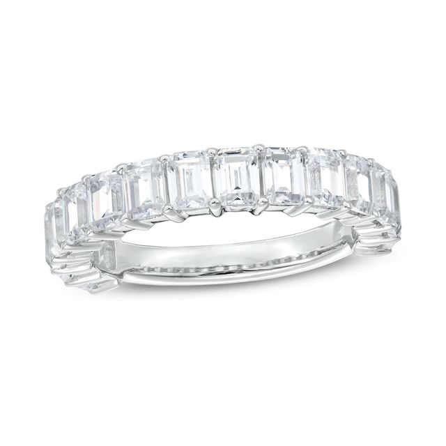 3.00 CT. T.W. Certified Emerald-Cut Lab-Created Diamond Anniversary Band in 14K White Gold (F/SI2)|Peoples Jewellers