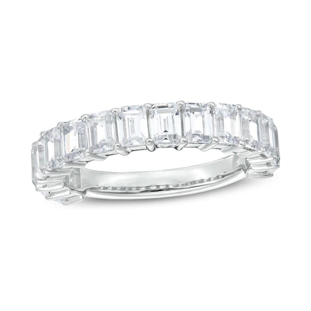 3.00 CT. T.W. Certified Emerald-Cut Lab-Created Diamond Anniversary Band in 14K White Gold (F/SI2)|Peoples Jewellers