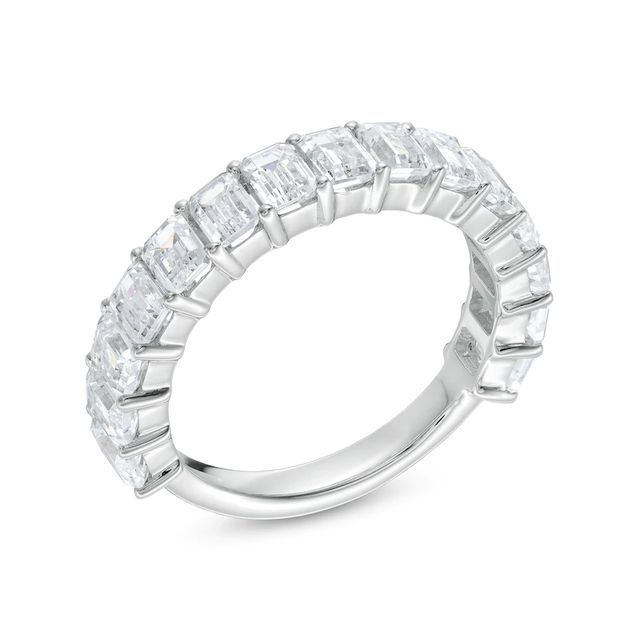 3.00 CT. T.W. Certified Emerald-Cut Lab-Created Diamond Anniversary Band in 14K White Gold (F/SI2)|Peoples Jewellers