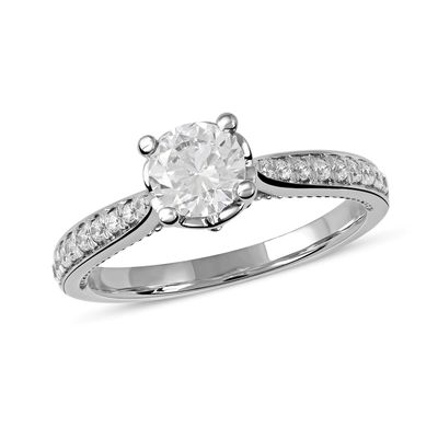 1.00 CT. T.W. Diamond Engagement Ring in 10K White Gold (J/I3)|Peoples Jewellers