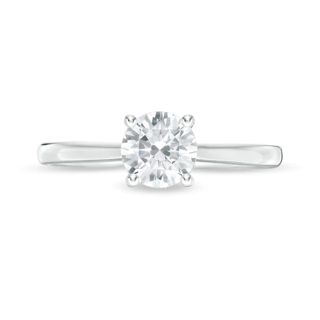 Emmy London CT. T.W. Certified Diamond Solitaire Engagement Ring in 18K White Gold (F/VS2)|Peoples Jewellers