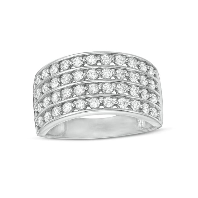 1.00 CT. T.W. Diamond Multi-Row Anniversary Ring in 10K Gold|Peoples Jewellers