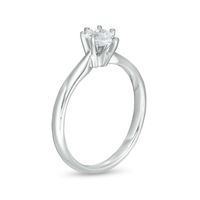 0.40 CT. Certified Canadian Pear-Shaped Diamond Solitaire Engagement Ring in 14K White Gold (I/I1)|Peoples Jewellers