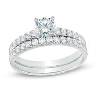 Previously Owned - 1.00 CT. T.W. Diamond Bridal Set in 14K White Gold|Peoples Jewellers