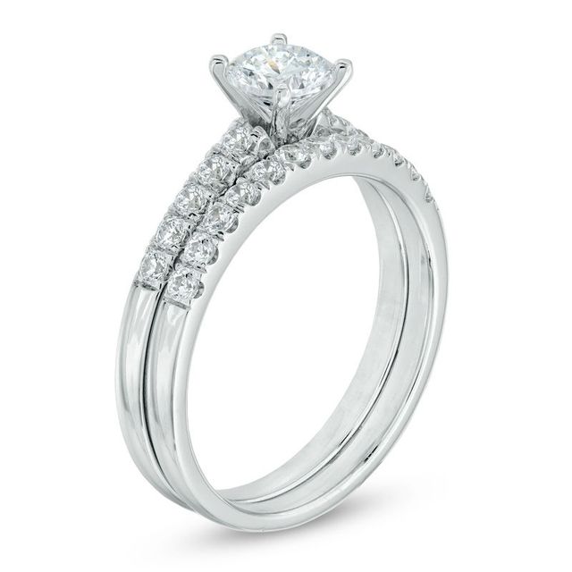 Previously Owned - 1.00 CT. T.W. Diamond Bridal Set in 14K White Gold