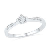 Previously Owned - 0.05 CT. T.W. Diamond Promise Ring in 10K White Gold|Peoples Jewellers