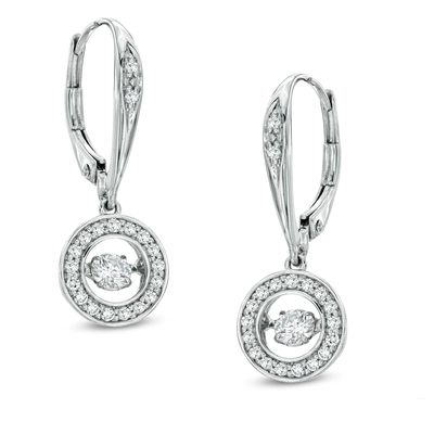 Previously Owned - Unstoppable Love™  0.50 CT. T.W. Diamond Circle Drop Earrings in 10K White Gold|Peoples Jewellers