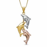 Previously Owned - Dolphin Pendant in 10K Tri-Tone Gold|Peoples Jewellers