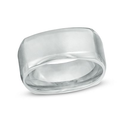 Previously Owned - Men's 9.0mm Beveled Edge Comfort Fit Wedding Band in Titanium|Peoples Jewellers