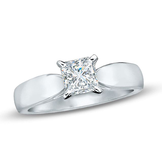 Previously Owned - Celebration  Lux® 1.00 CT. Princess-Cut Diamond Engagement Ring in 18K White Gold (I/SI2)|Peoples Jewellers