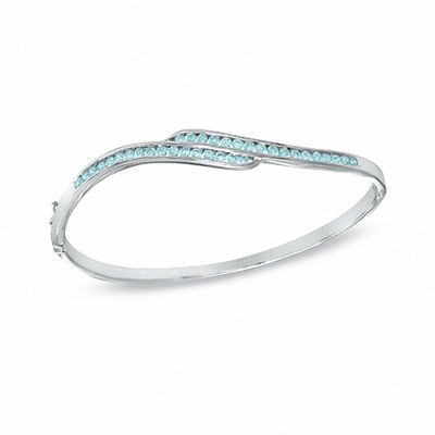 Previously Owned - Swiss Blue Topaz Bangle in Sterling Silver|Peoples Jewellers