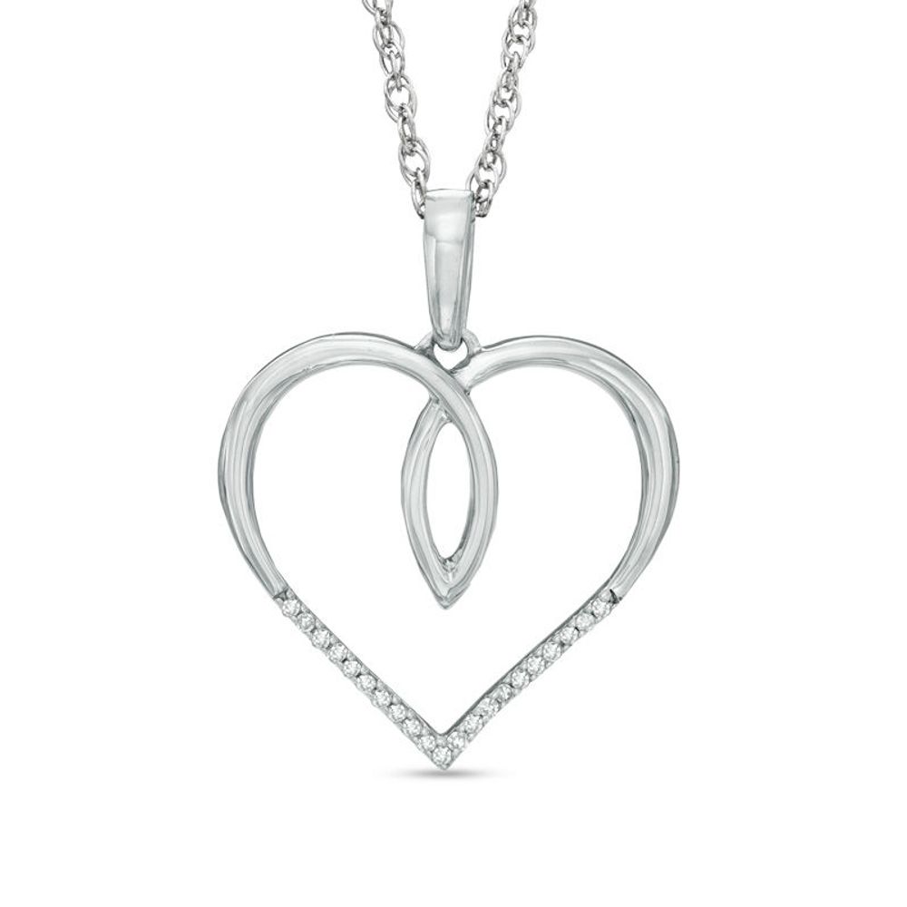 Previously Owned - Diamond Accent Heart Pendant in Sterling Silver|Peoples Jewellers