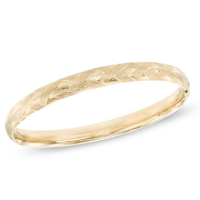 Previously Owned - Woven Bangle in 10K Gold|Peoples Jewellers