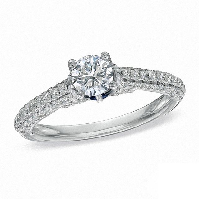 Previously Owned - Vera Wang Love Collection 0.95 CT. T.W. Diamond Engagement Ring in 14K White Gold|Peoples Jewellers