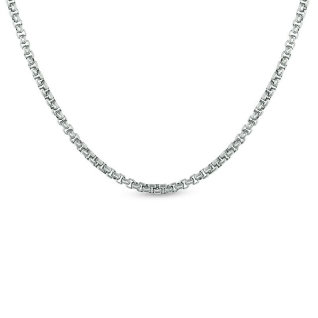 Previously Owned - Men's 3.5mm Rolo Chain Necklace in Stainless Steel - 30"|Peoples Jewellers
