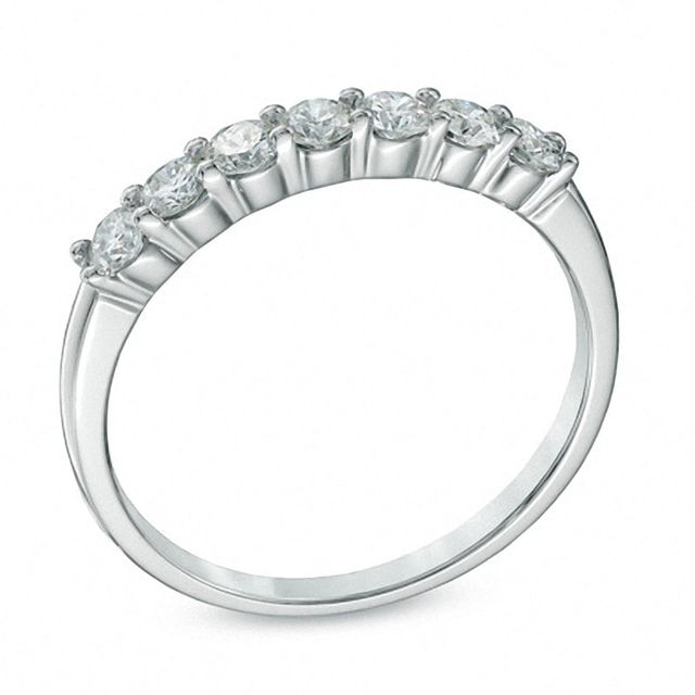 Previously Owned - 0.50 CT. T.W.  Diamond Seven Stone Anniversary Band in 14K White Gold