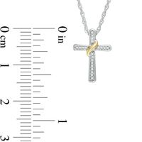 Previously Owned - Diamond Accent Wrap Around Cross Pendant in 10K Two-Tone Gold|Peoples Jewellers
