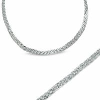 Previously Owned - Sterling Silver 7.0mm Herringbone Necklace and Bracelet Set|Peoples Jewellers