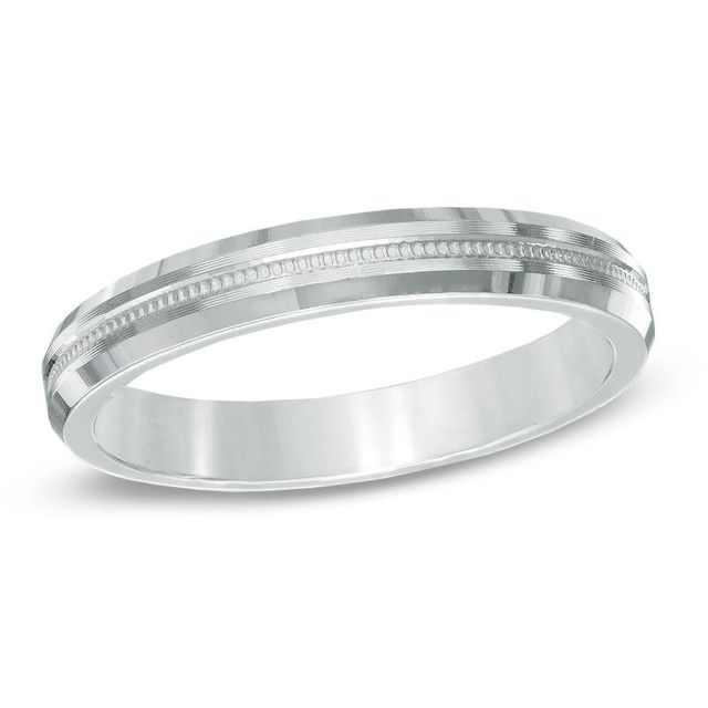 Previously Owned - Men's 3.0mm Wedding Band in 10K White Gold|Peoples Jewellers