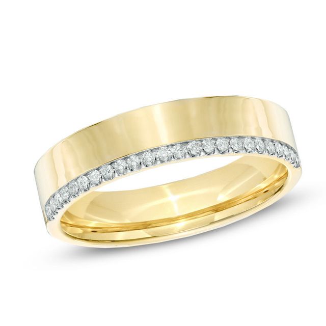 Previously Owned - 0.10 CT. T.W. Diamond Edge Anniversary Band in 10K Gold|Peoples Jewellers