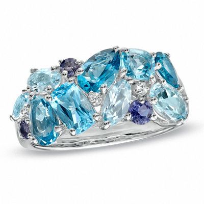 Previously Owned - Multi-Gemstone Ring in Sterling Silver|Peoples Jewellers