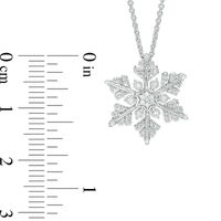 Previously Owned - 0.04 CT. T.W. Diamond Snowflake Pendant in Sterling Silver|Peoples Jewellers