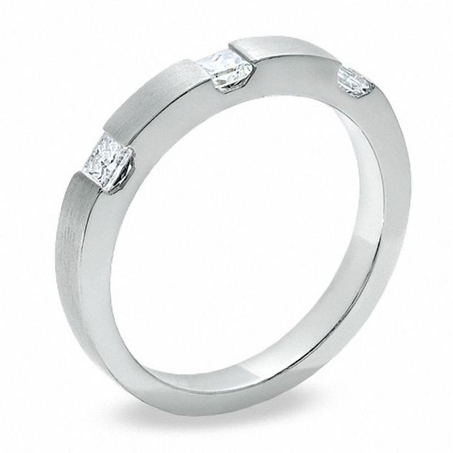 Previously Owned - 0.33 CT. T.W. Princess-Cut Diamond Stackable Band in 14K White Gold|Peoples Jewellers