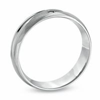 Previously Owned - Men's 5.0mm Diamond Accent Wedding Band in 10K White Gold|Peoples Jewellers