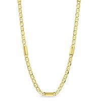 Previously Owned - Men's 5.75mm Mariner Bar Chain Necklace in 10K Gold - 22"|Peoples Jewellers