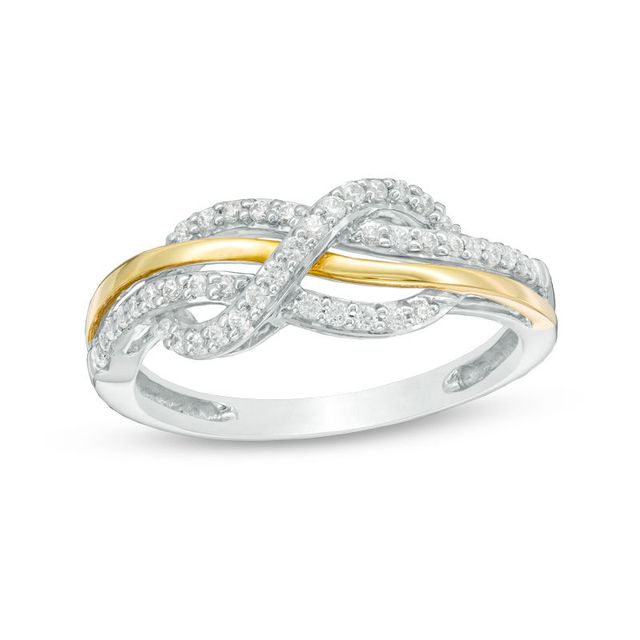 Previously Owned - 0.24 CT. T.W. Diamond Infinity Ring in 10K Two-Tone Gold|Peoples Jewellers