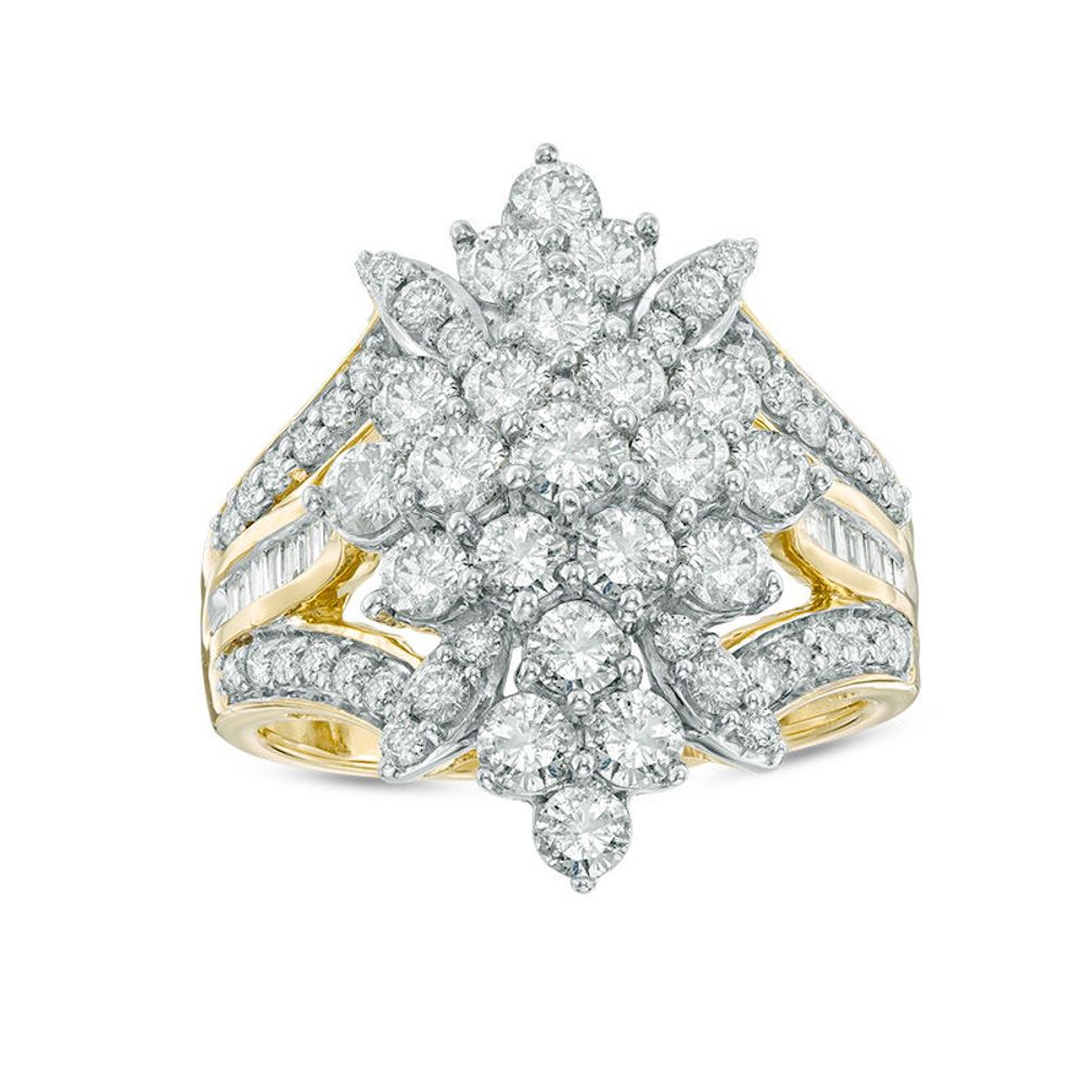 Previously Owned - 2.00 CT. T.W. Composite Diamond Starburst Ring in 10K Gold|Peoples Jewellers