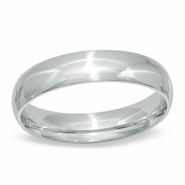 Previously Owned - Men's 4.0mm Comfort Fit Wedding Band in 14K White Gold