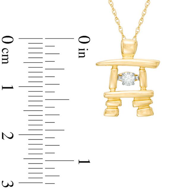 Previously Owned - Unstoppable Love™  0.10 CT.   Diamond Solitaire Inukshuk Pendant in 10K Gold (I/I2)|Peoples Jewellers