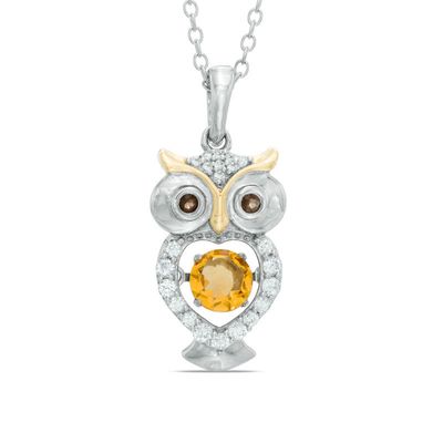 Previously Owned - Unstoppable Love™  Citrine and Created White Sapphire Pendant in Sterling Silver and 14K Gold Plate|Peoples Jewellers
