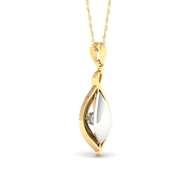 Previously Owned - Unstoppable Love™  0.25 CT. T.W. Diamond Infinity Flame Pendant in 10K Two-Tone Gold|Peoples Jewellers