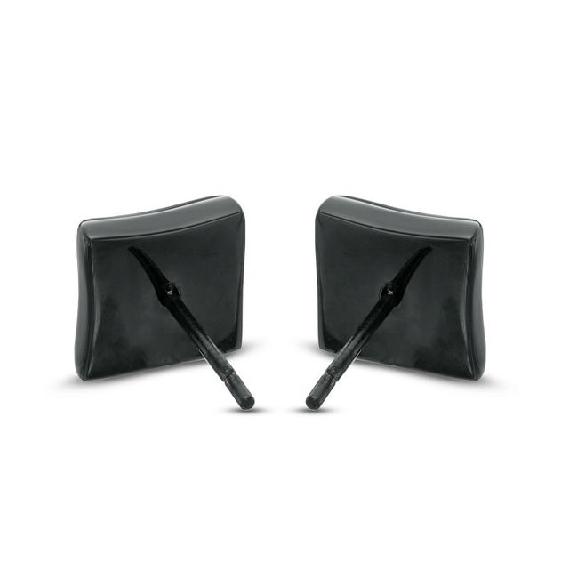 Previously Owned - 0.25 CT. T.W. Black Diamond Earrings in Stainless Steel with Black IP