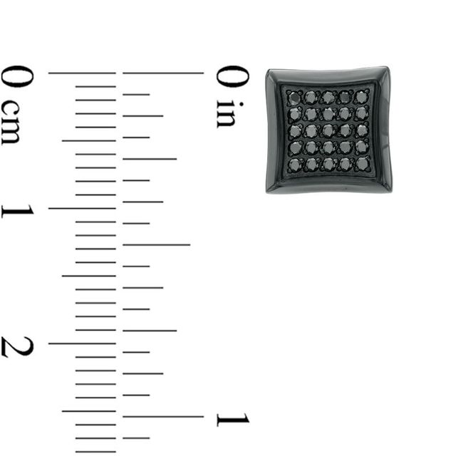 Previously Owned - 0.25 CT. T.W. Black Diamond Earrings in Stainless Steel with Black IP