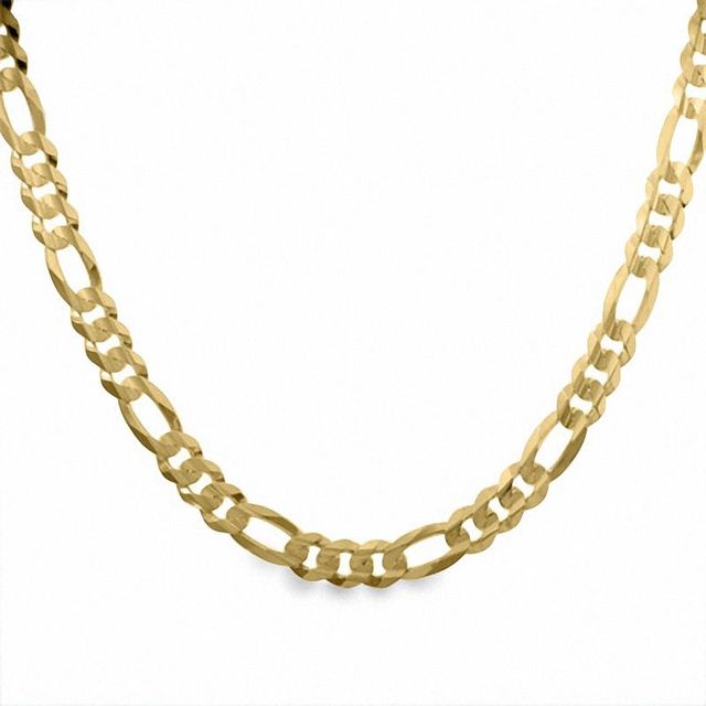 Previously Owned - Men's Concave Figaro Necklace in Solid 10K Gold - 22"|Peoples Jewellers