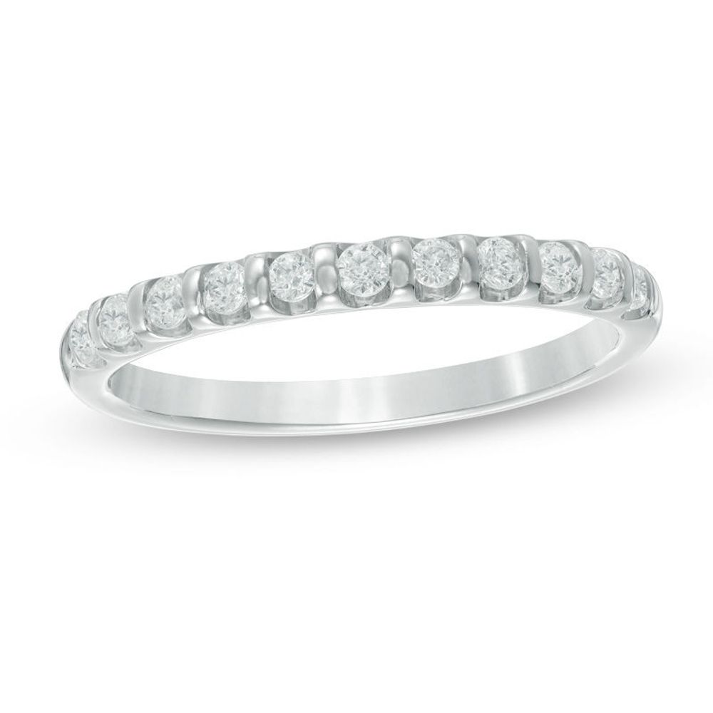 Previously Owned - 0.25 CT. T.W.   Diamond Wedding Band in 14K White Gold (I/I2)|Peoples Jewellers