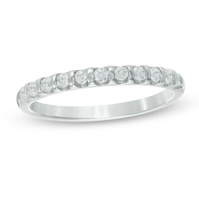 Previously Owned - 0.25 CT. T.W.   Diamond Wedding Band in 14K White Gold (I/I2)|Peoples Jewellers