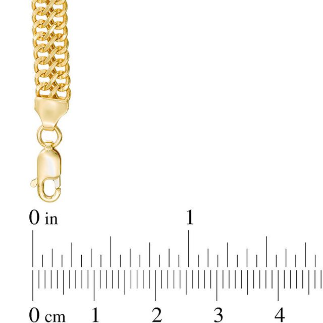 Previously Owned - Made in Italy 6.0mm Double Row Curb Chain Bracelet in 14K Gold - 7.5"|Peoples Jewellers