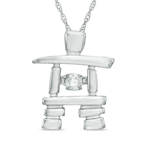 Previously Owned - Unstoppable Love™  0.10 CT.  Canadian Diamond Solitaire Pendant in 10K White Gold (I/I2)|Peoples Jewellers