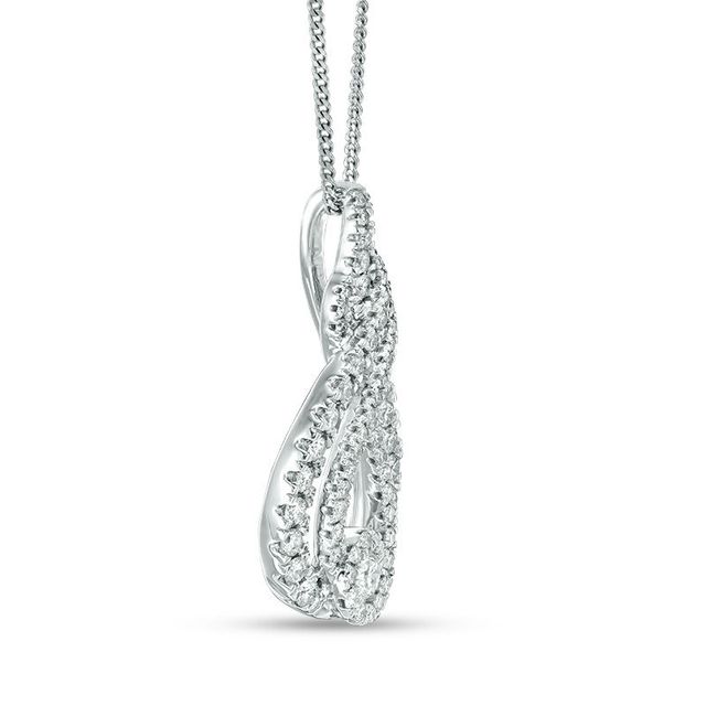 Previously Owned - Interwoven™ 0.95 CT. T.W. Diamond Pendant in 10K White Gold - 19"|Peoples Jewellers