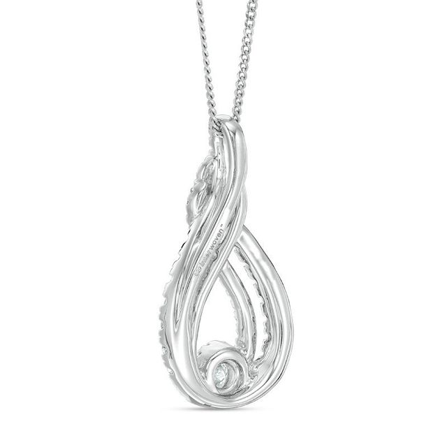 Previously Owned - Interwoven™ 0.95 CT. T.W. Diamond Pendant in 10K White Gold - 19"|Peoples Jewellers